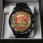 Detroit Red Wings 100th Anniversary Black Stainless Steel Watch – TANTN21495