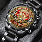 Detroit Red Wings 100th Anniversary Black Stainless Steel Watch – TANTN21495