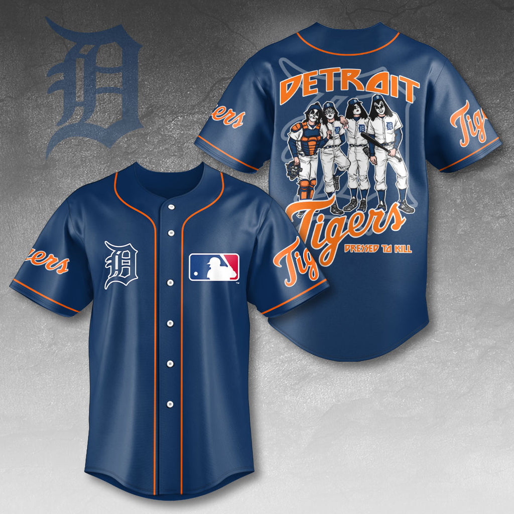 Detroit Tigers x KISS Baseball Jersey – HOATT13408
