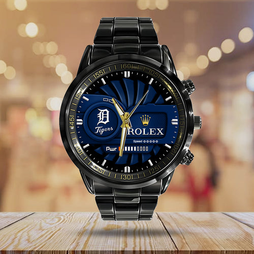 Detroit Tigers Black Stainless Steel Watch – MAITM13432