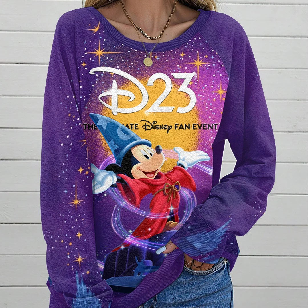 Disney D23 2026 Round Neck Raglan Sleeve Sweatshirt – HOATT20477