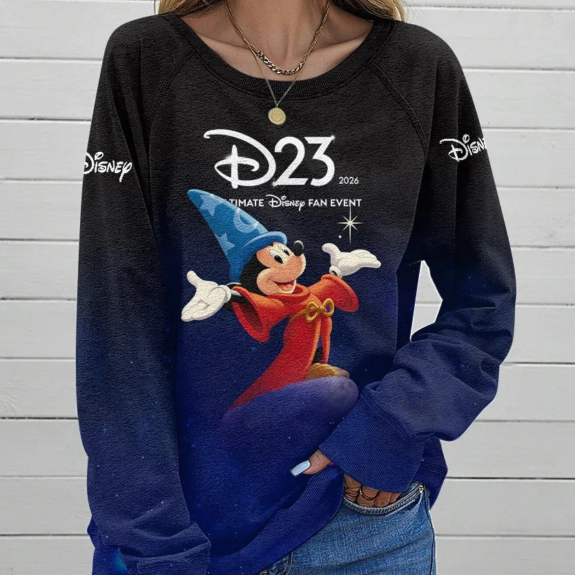 Disney D23 2026 Round Neck Raglan Sleeve Sweatshirt – GNE8229
