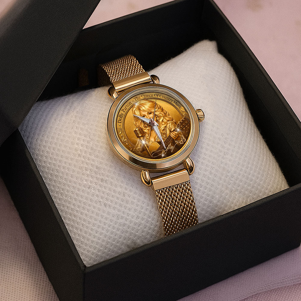 Dolly Parton Mesh Strap Quartz Watch – MAITM14696