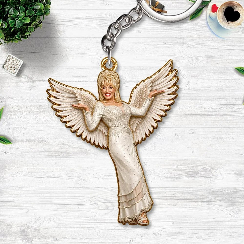 Dolly Parton Custom Shape 2-sided Keychain – HOATT20826