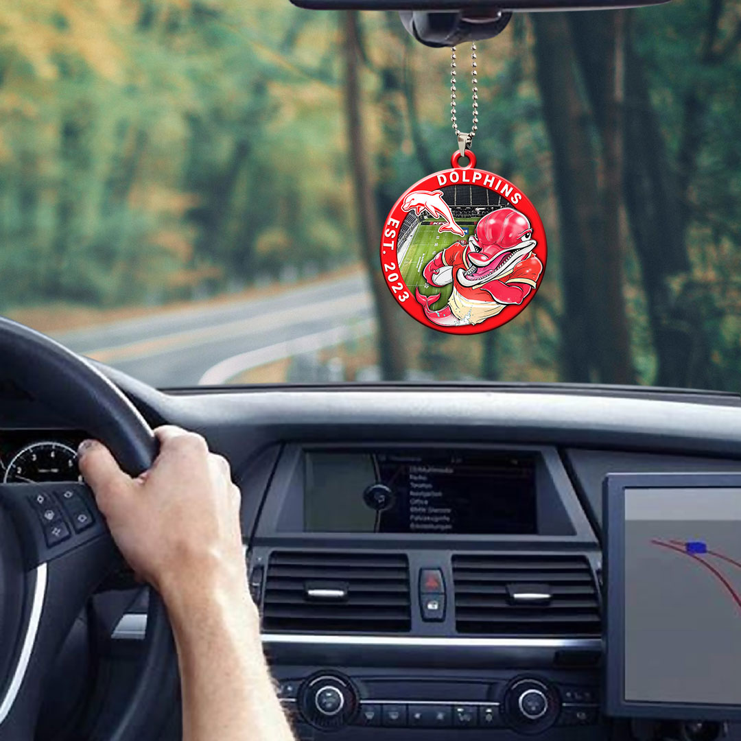 Dolphins Custom Shape 2-sided Acrylic Car Ornament – HOATT13370
