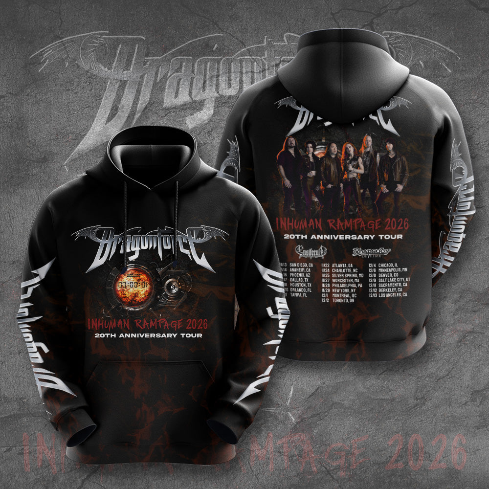 DragonForce Inhuman Rampage 20th Anniversary 3D Apparel – GNE7488