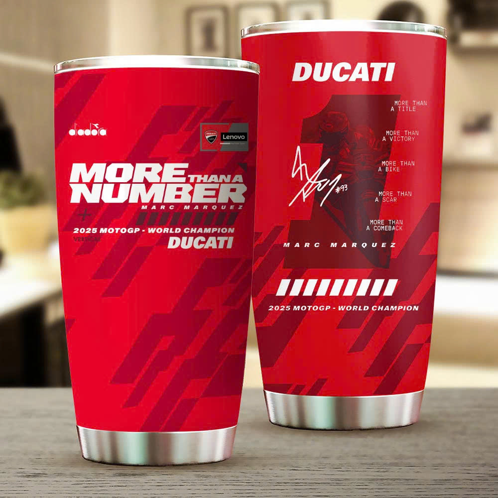 Ducati Lenovo Team x Marc Márquez 2025 MotoGP World Champion Tumbler Cup – GNE4507.1