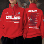 Ducati Lenovo Team x Marc Márquez 3D Snap Button Collar Sweatshirt – TANTN16984