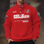 Ducati Lenovo Team x Marc Márquez 3D Snap Button Collar Sweatshirt – TANTN16984