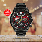 Personalized Ducati Lenovo Team x Marc Márquez Black Stainless Steel Watch – TANTN 11479