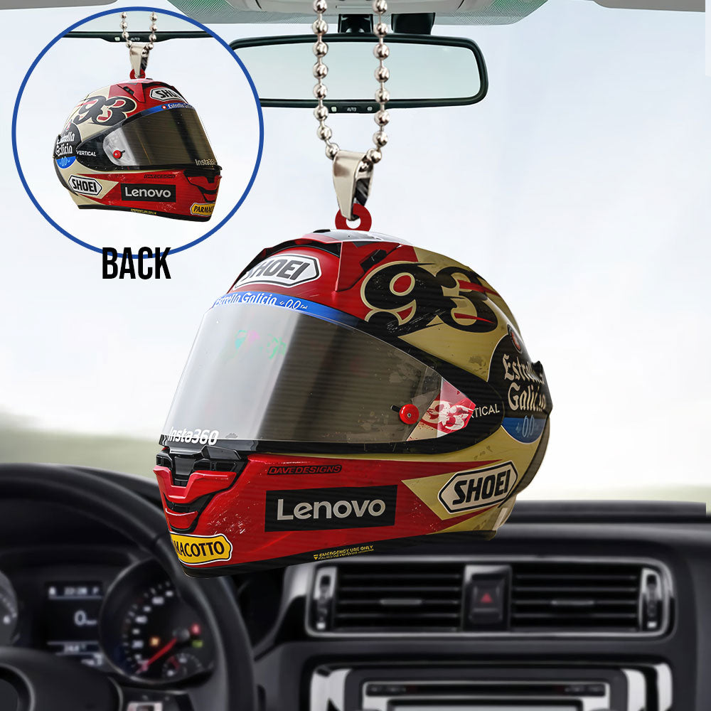 Ducati Lenovo Team x Marc Marquez Custom Shape 2-sided Acrylic Car Ornament – TANTN 11779