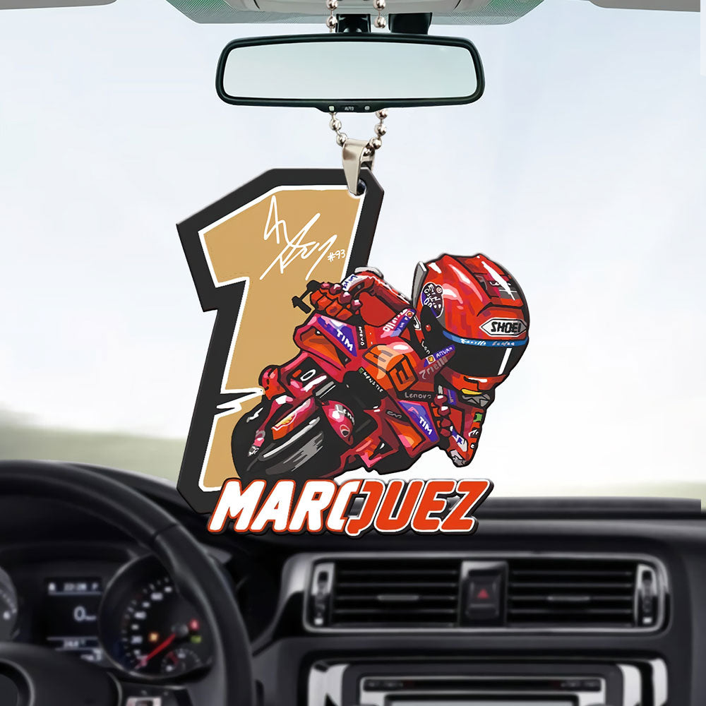 Ducati Lenovo Team x Marc Márquez Custom Shape 2-sided Acrylic Car Ornament – TANTN17109