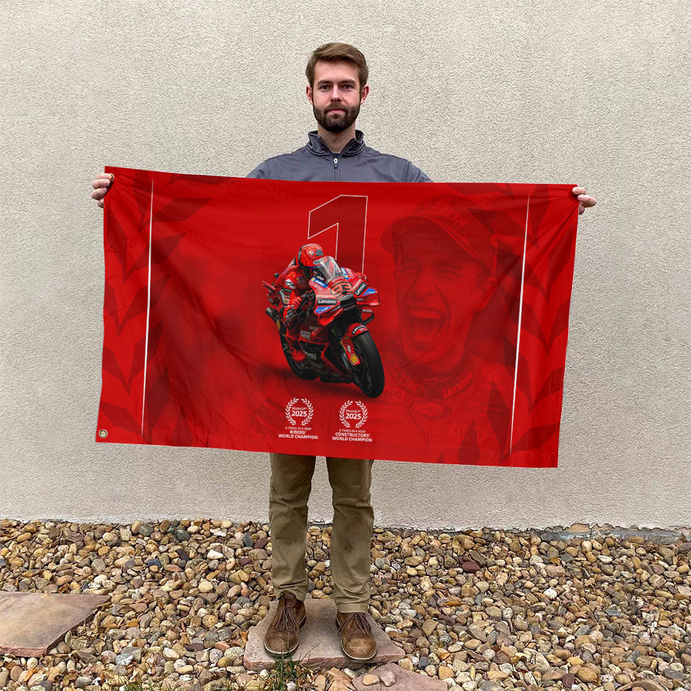 Ducati Lenovo Team x Marc Marquez 3D Double-side House Flag – TANTN16928