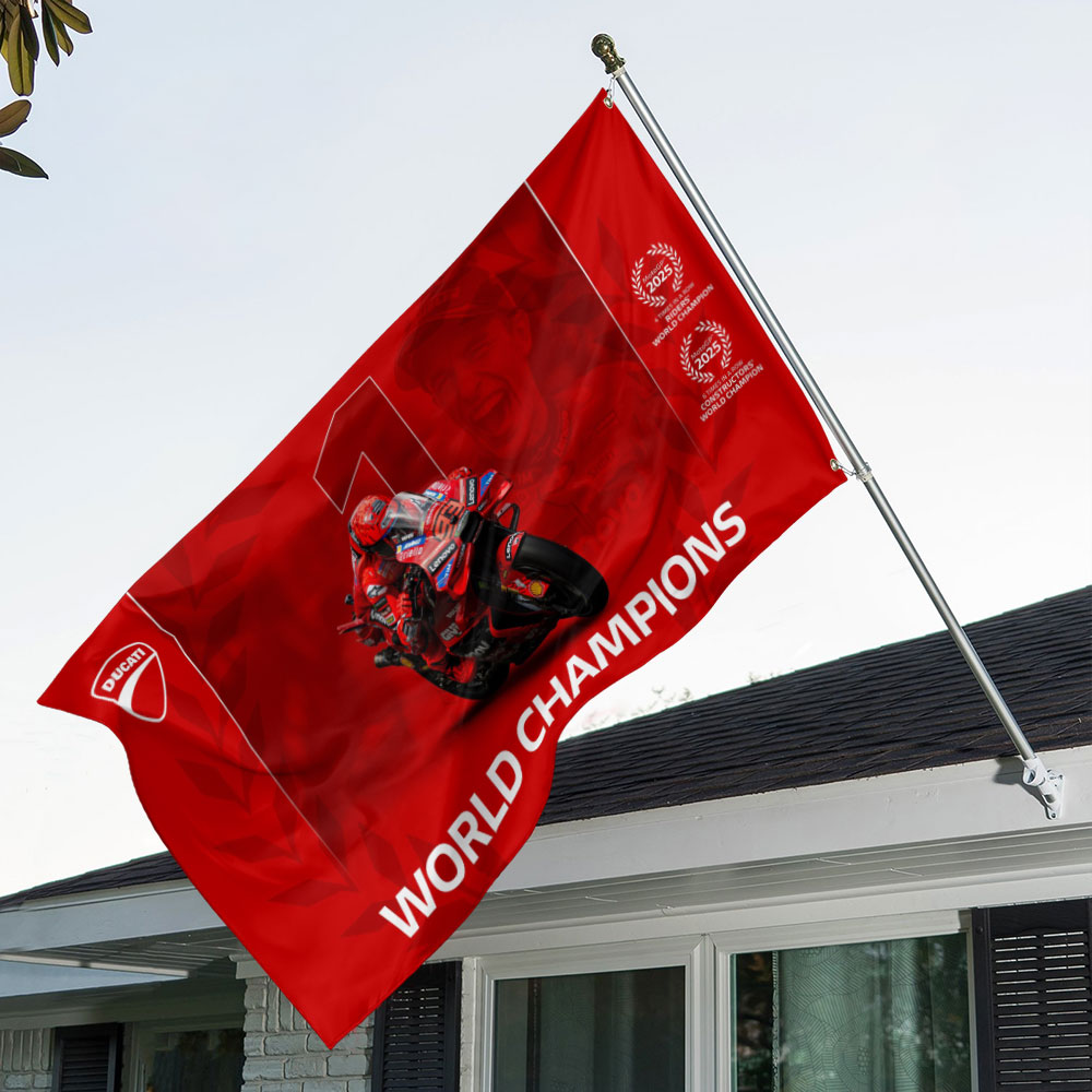 Ducati Lenovo Team x Marc Márquez 3D Double-side House Flag – TANTN16958