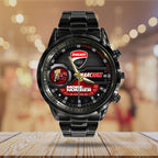 Ducati Lenovo Team x Marc Márquez 2025 World Champion Black Stainless Steel Watch – HOATT13560