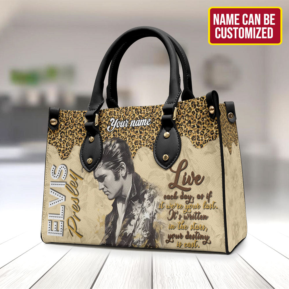 Personalized Elvis Presley Leather Handbag – TMTHU585