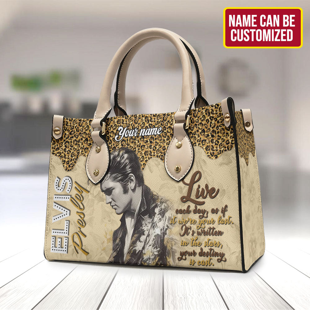Personalized Elvis Presley Leather Handbag – TMTHU585