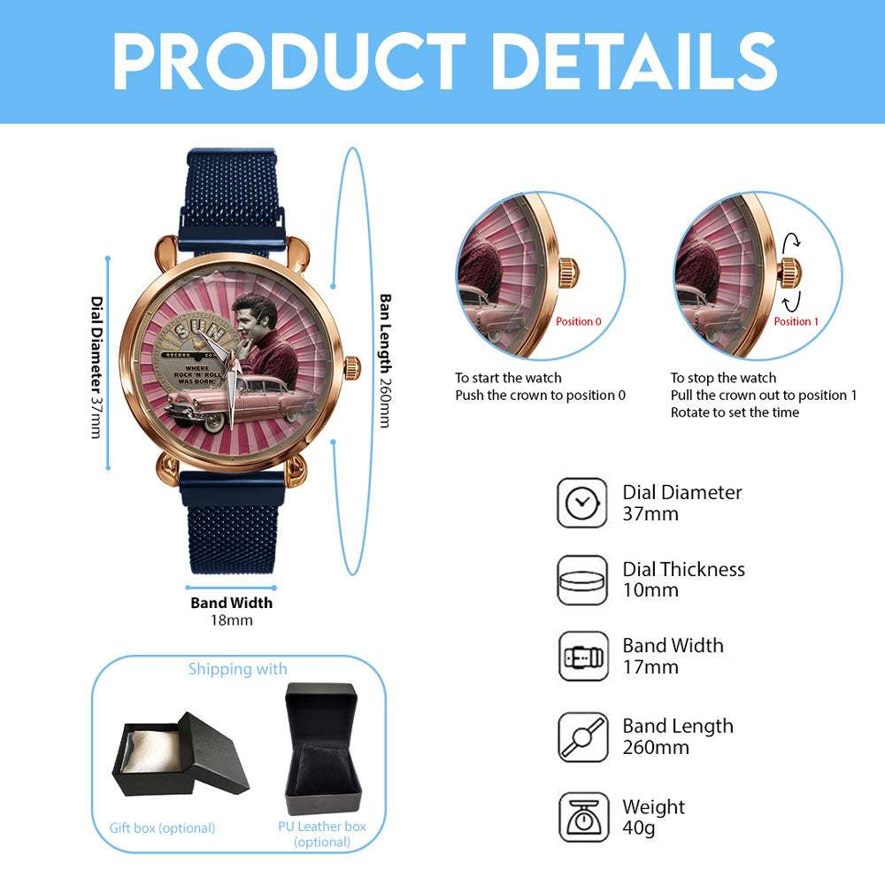 Elvis Presley Mesh Strap Quartz Watch – TMTHU8043