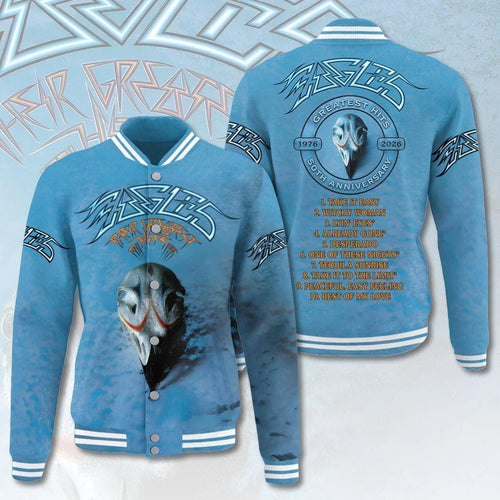 Eagles Band Their Greatest Hits 50th Anniversary Varsity Jacket – HOATT21580