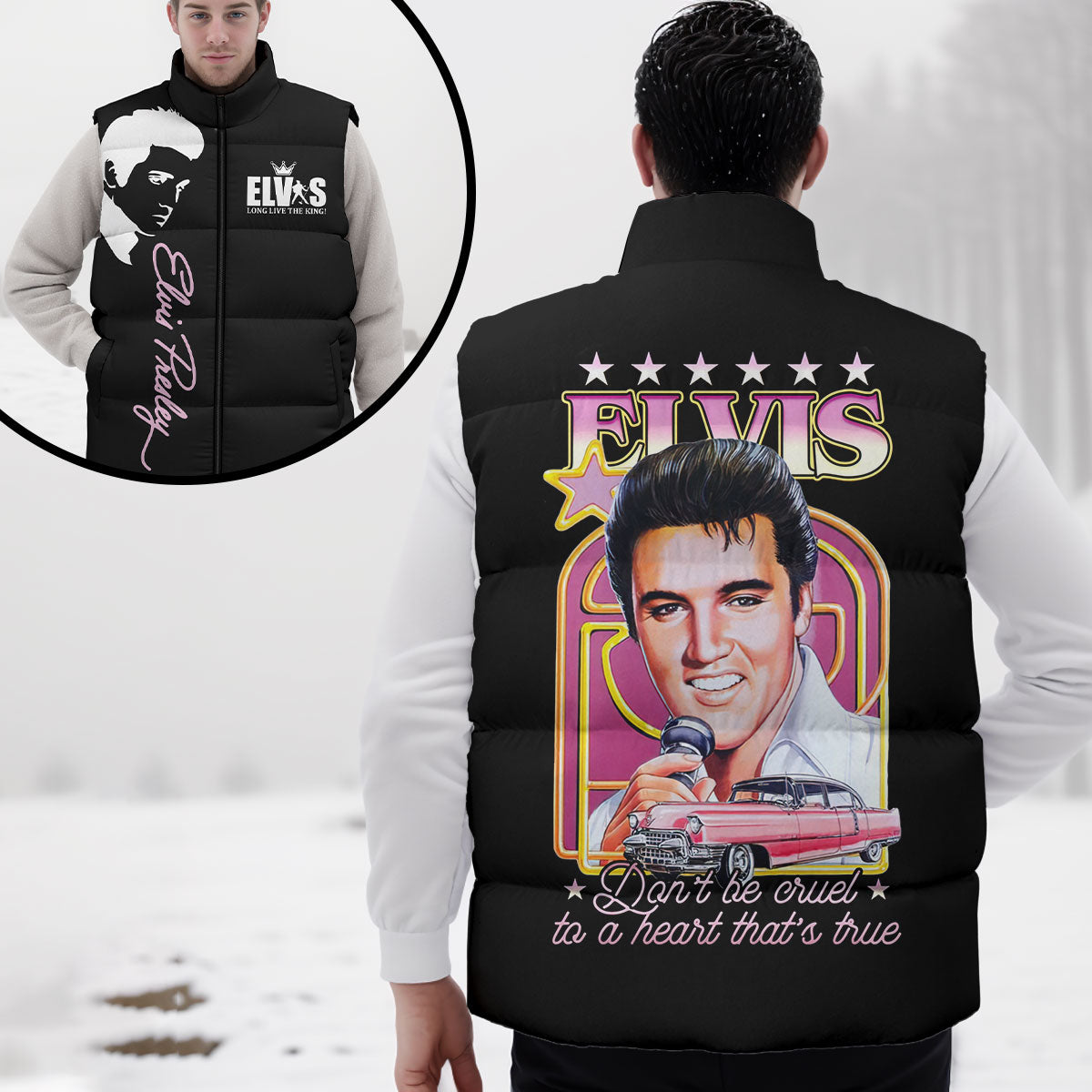 Elvis Presley 3D Sleeveless Down Jacket – VANDH 996