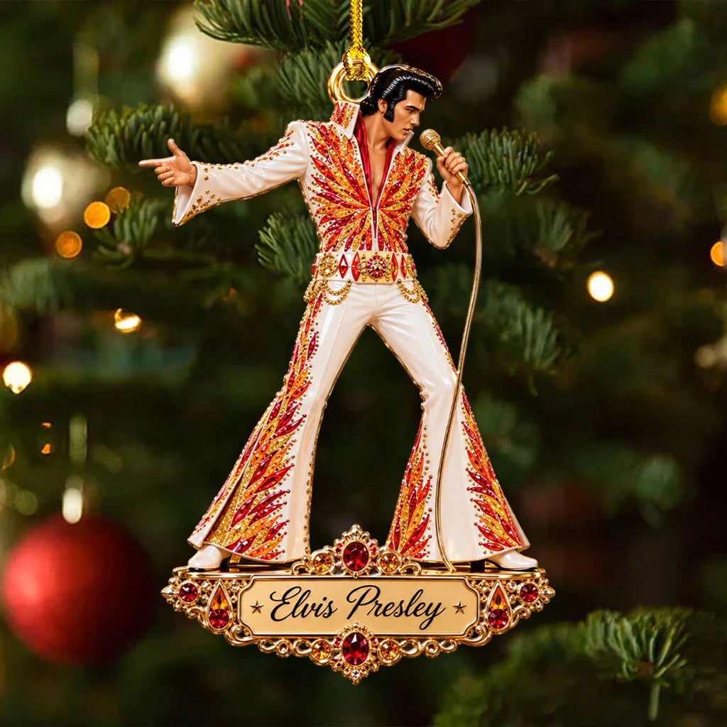 6PCS Elvis Presley Custom Shape 2-Side Printed Acrylic Ornament – GNE8792