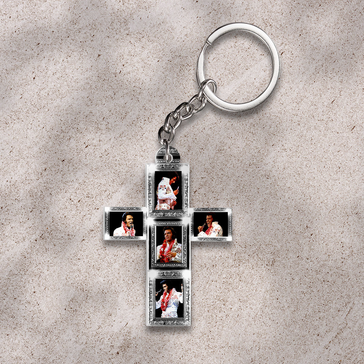 Elvis Presley Custom Shape 2-sided Keychain – HOATT 8983