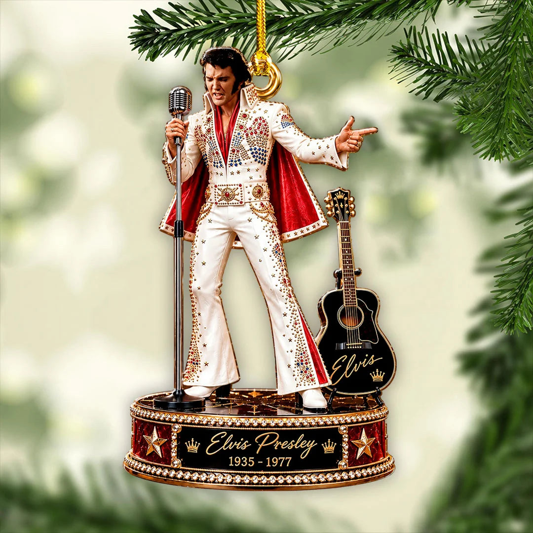 Elvis Presley Custom Shape 2-side Printed Acrylic Ornament – HOATT21361
