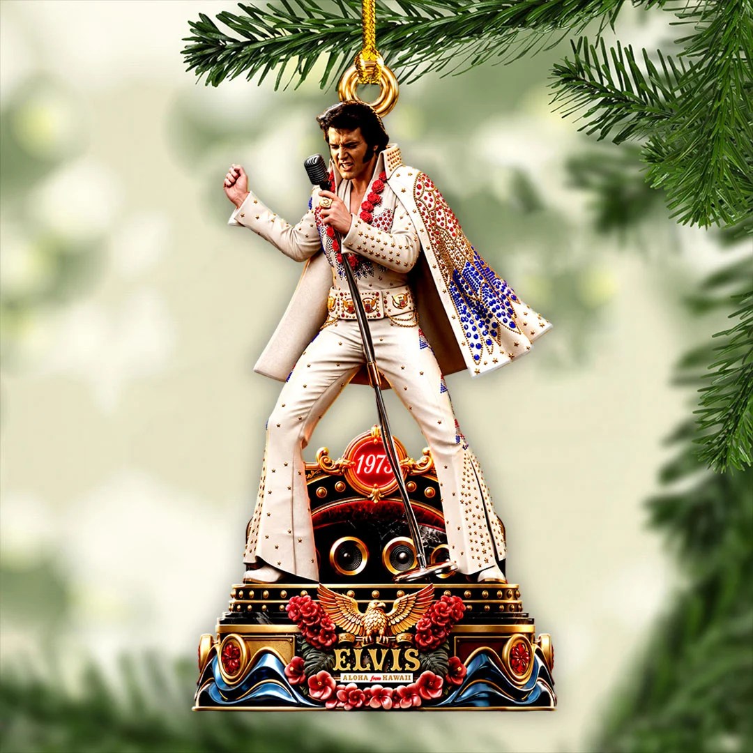 Elvis Presley Custom Shape 2-side Printed Acrylic Ornament – HOATT21424