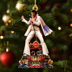 Elvis Presley Custom Shape 2-side Printed Acrylic Ornament – HOATT21424