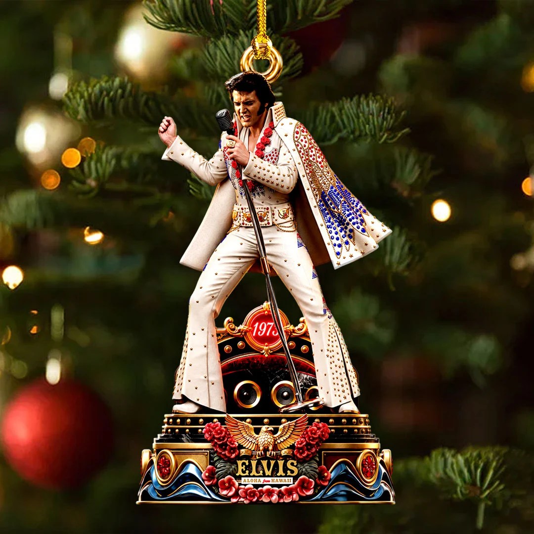 Elvis Presley Custom Shape 2-side Printed Acrylic Ornament – HOATT21424