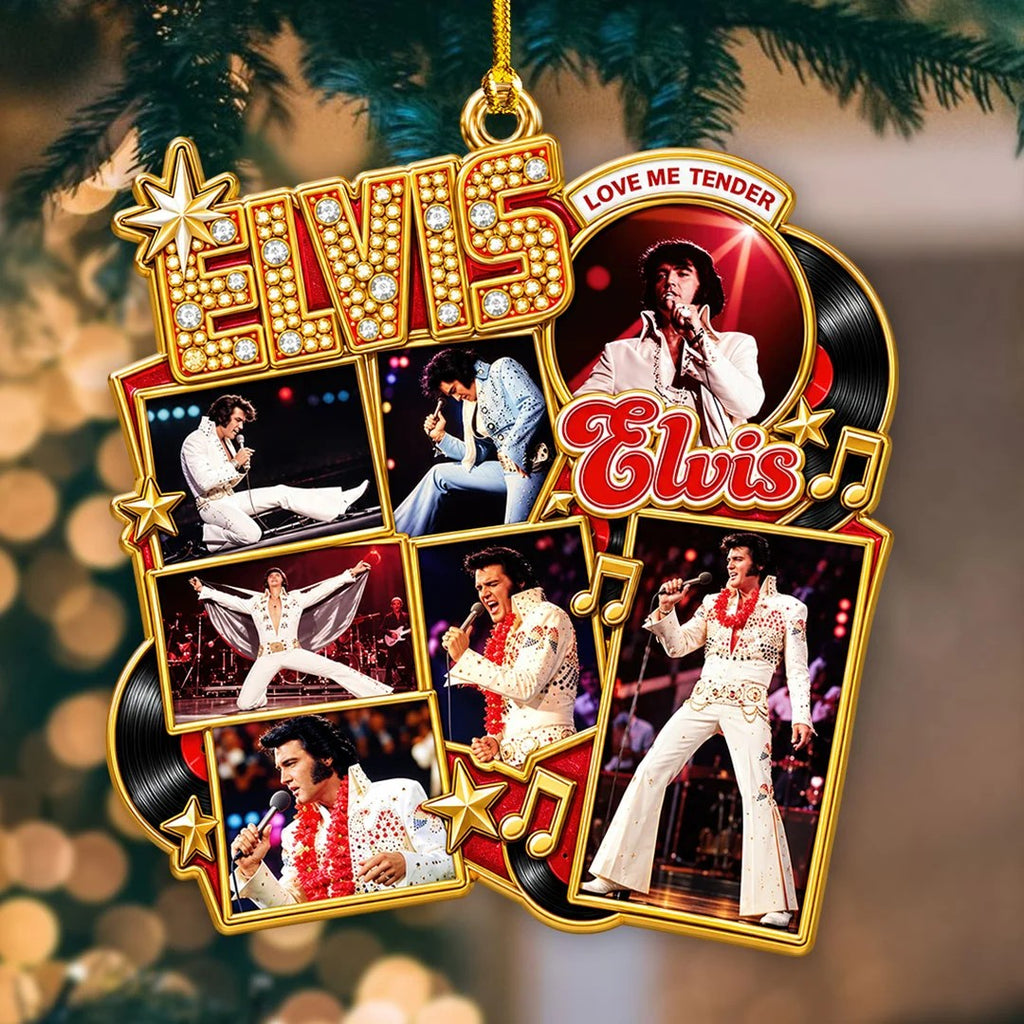 Elvis Presley Custom Shape 2-side Printed Acrylic Ornament – HOATT21539