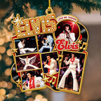 Elvis Presley Custom Shape 2-side Printed Acrylic Ornament – HOATT21539
