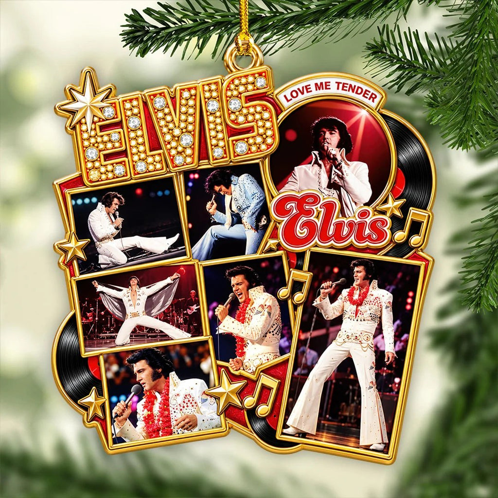Elvis Presley Custom Shape 2-side Printed Acrylic Ornament – HOATT21539