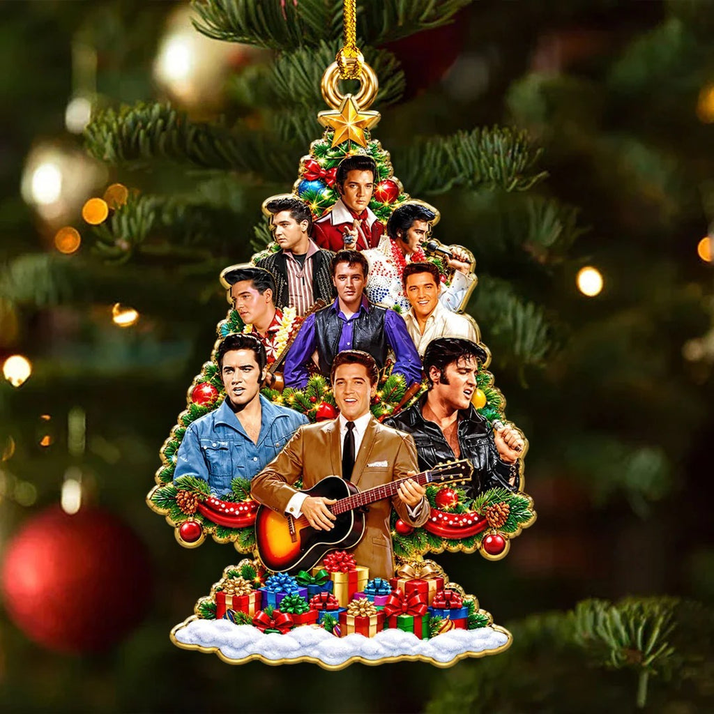 Elvis Presley Custom Shape 2-side Printed Acrylic Ornament – HOATT21541
