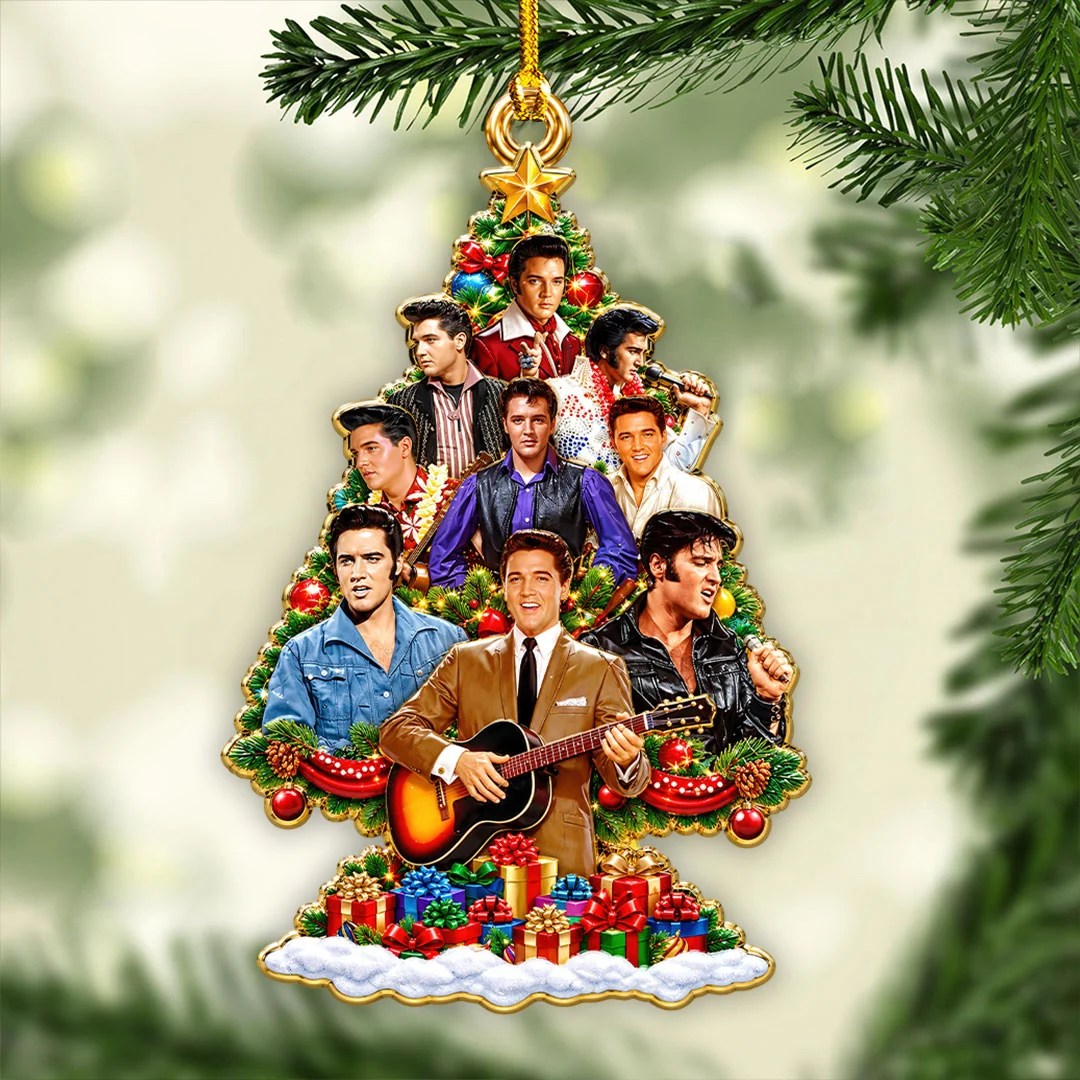 Elvis Presley Custom Shape 2-side Printed Acrylic Ornament – HOATT21541