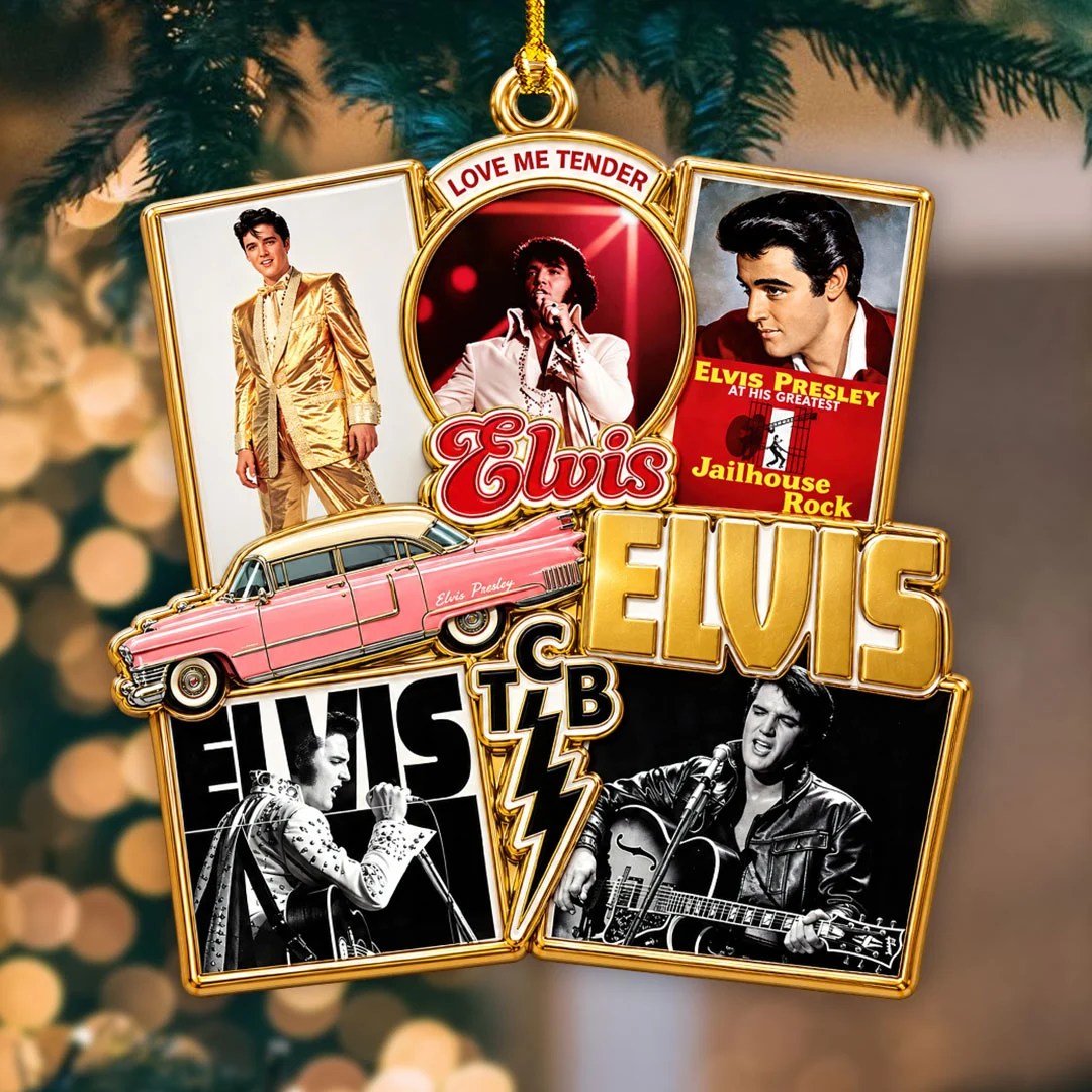 Elvis Presley Custom Shape 2-side Printed Acrylic Ornament – HOATT21542