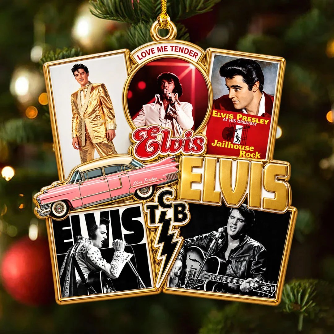 Elvis Presley Custom Shape 2-side Printed Acrylic Ornament – HOATT21542