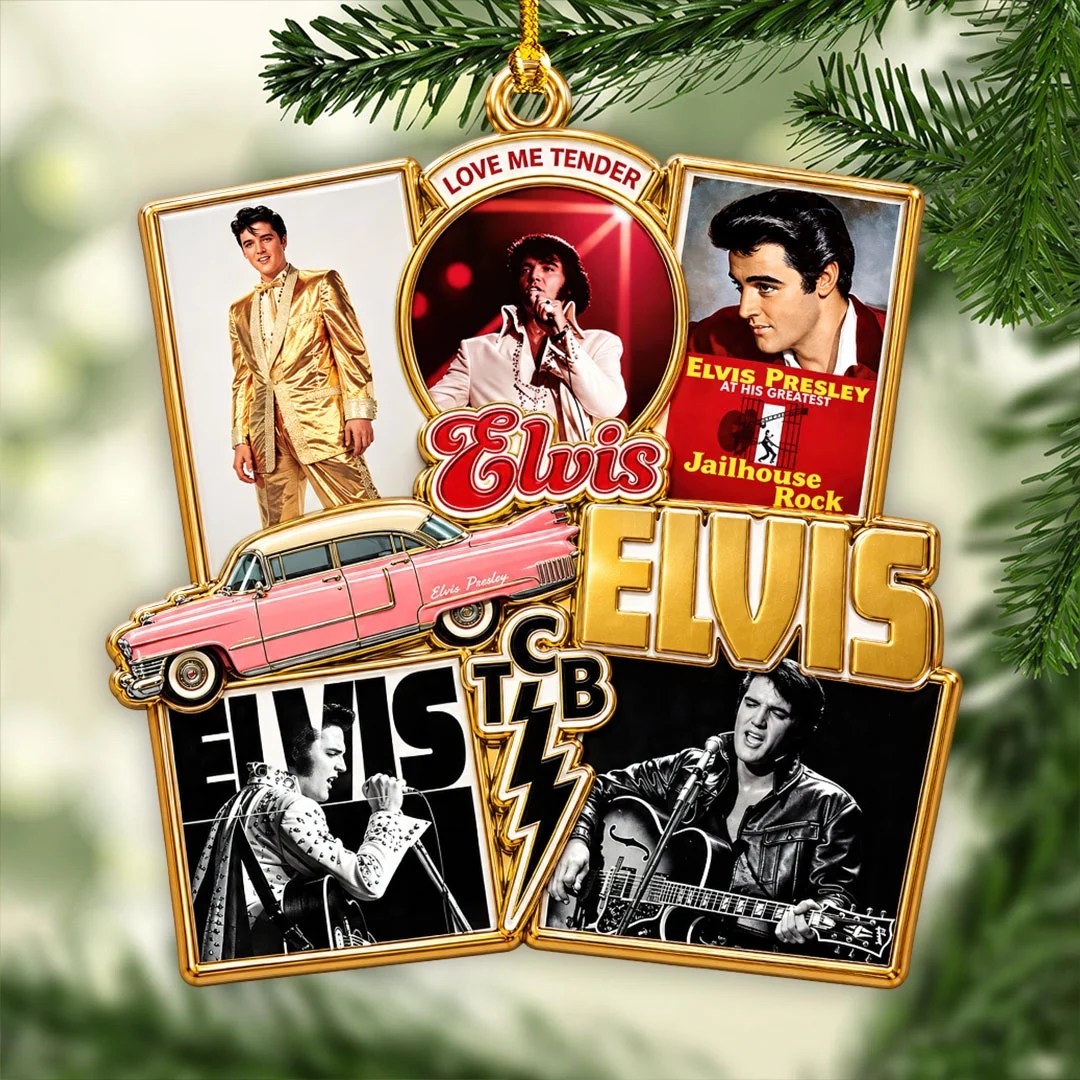 Elvis Presley Custom Shape 2-side Printed Acrylic Ornament – HOATT21542