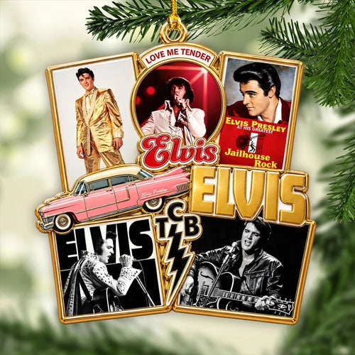Elvis Presley Custom Shape 2-side Printed Acrylic Ornament – HOATT21542