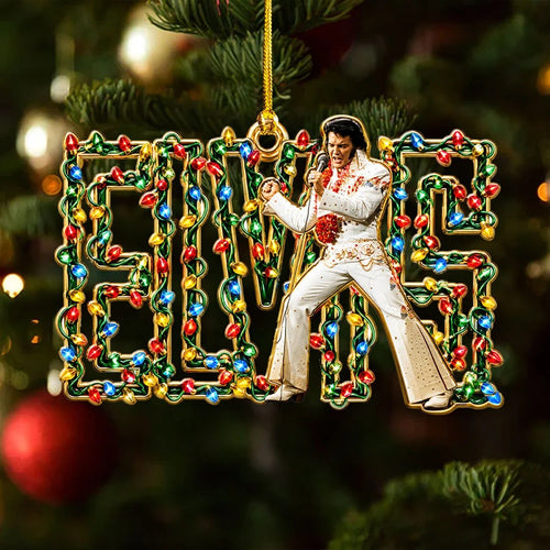 Elvis Presley Custom Shape 2-side Printed Acrylic Ornament – HOATT21543