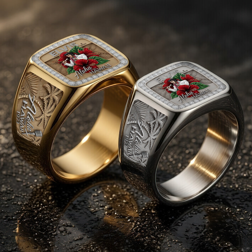 Elvis Presley 3D Engraved Ring – TMTHU6563