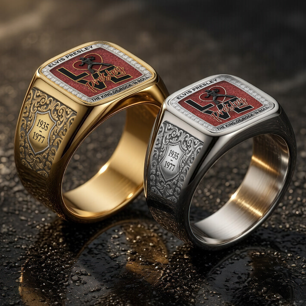 Elvis Presley 3D Engraved Ring – TMTHU6922