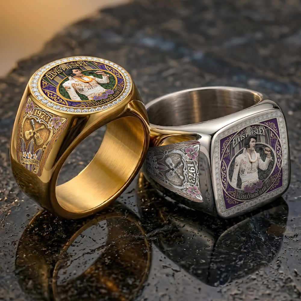 Elvis Presley 3D Engraved Ring – TMTHU6923