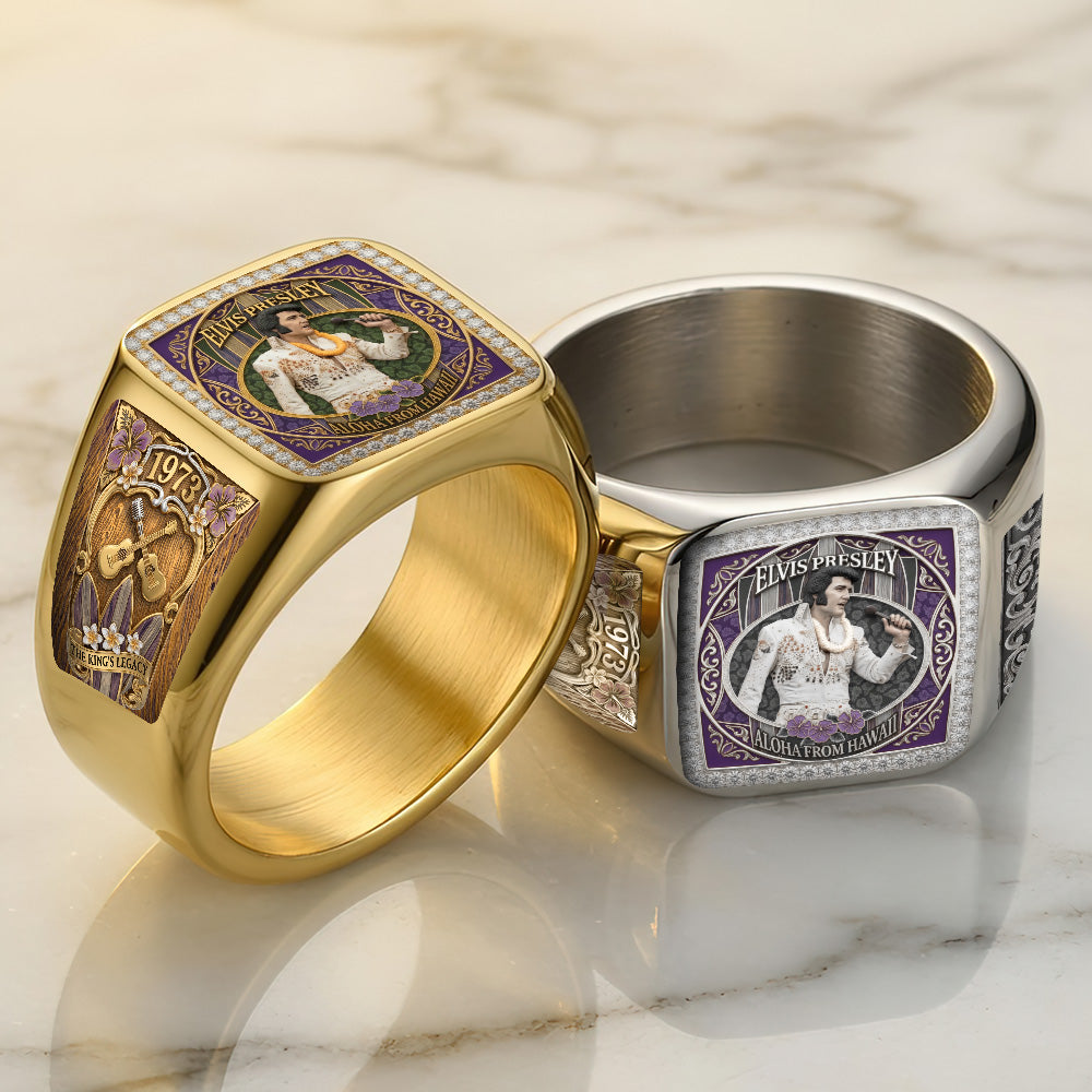 Elvis Presley 3D Engraved Ring – TMTHU6923