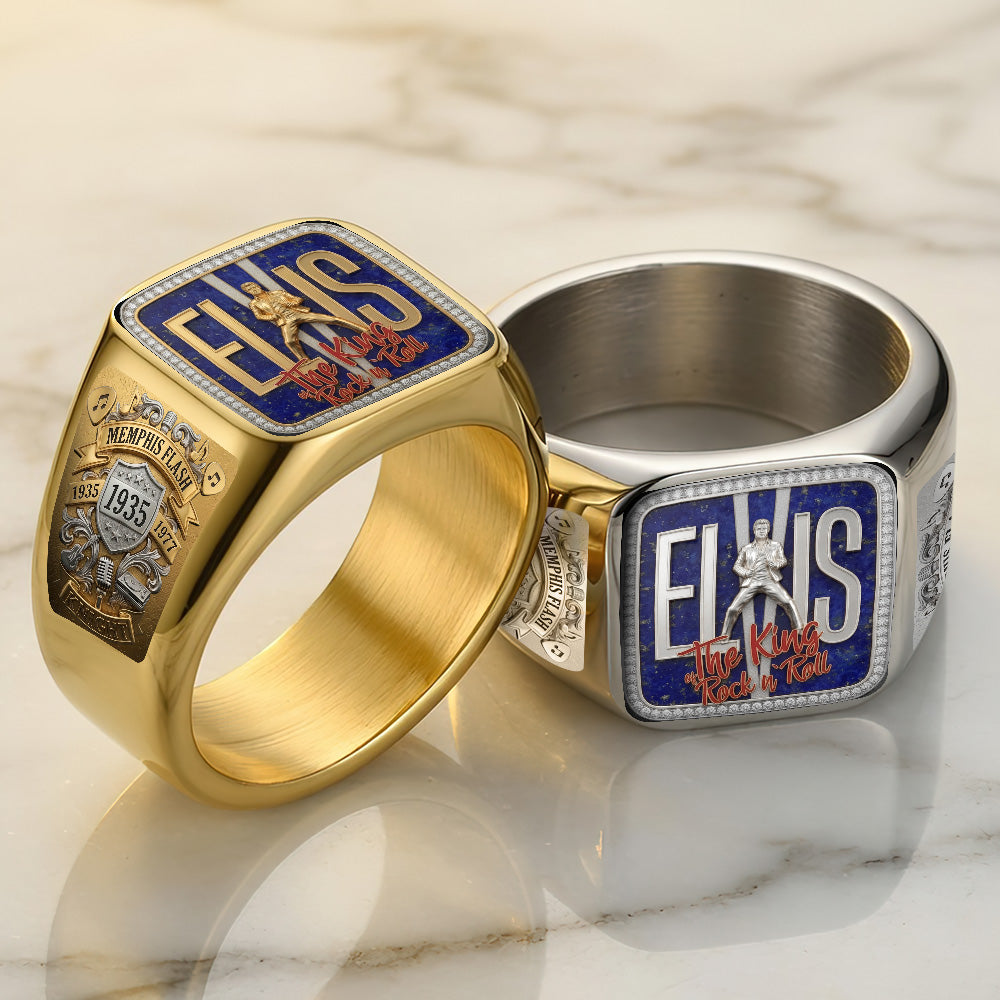 Elvis Presley 3D Engraved Ring – TMTHU6924