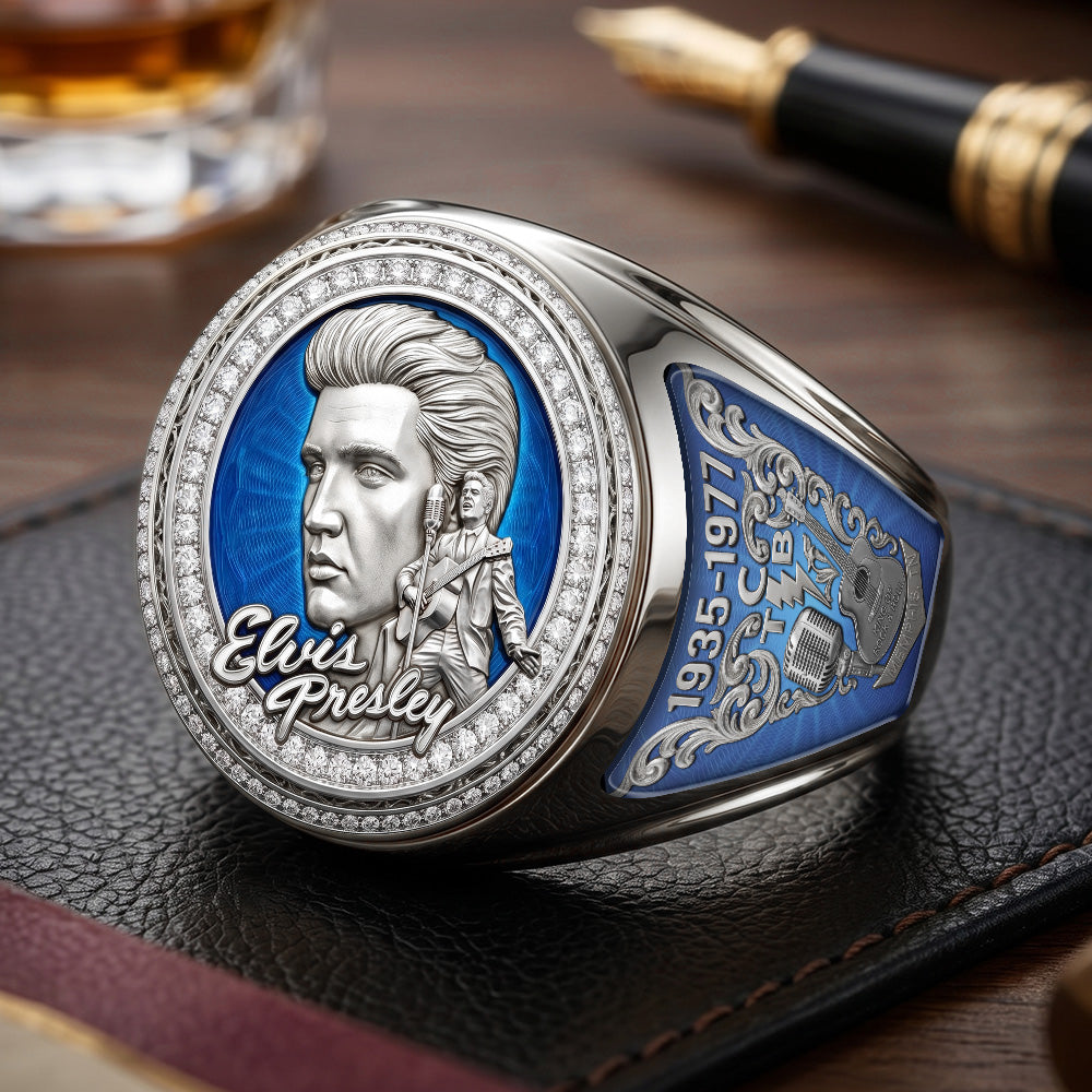 Elvis Presley 3D Engraved Ring – TMTHU6997