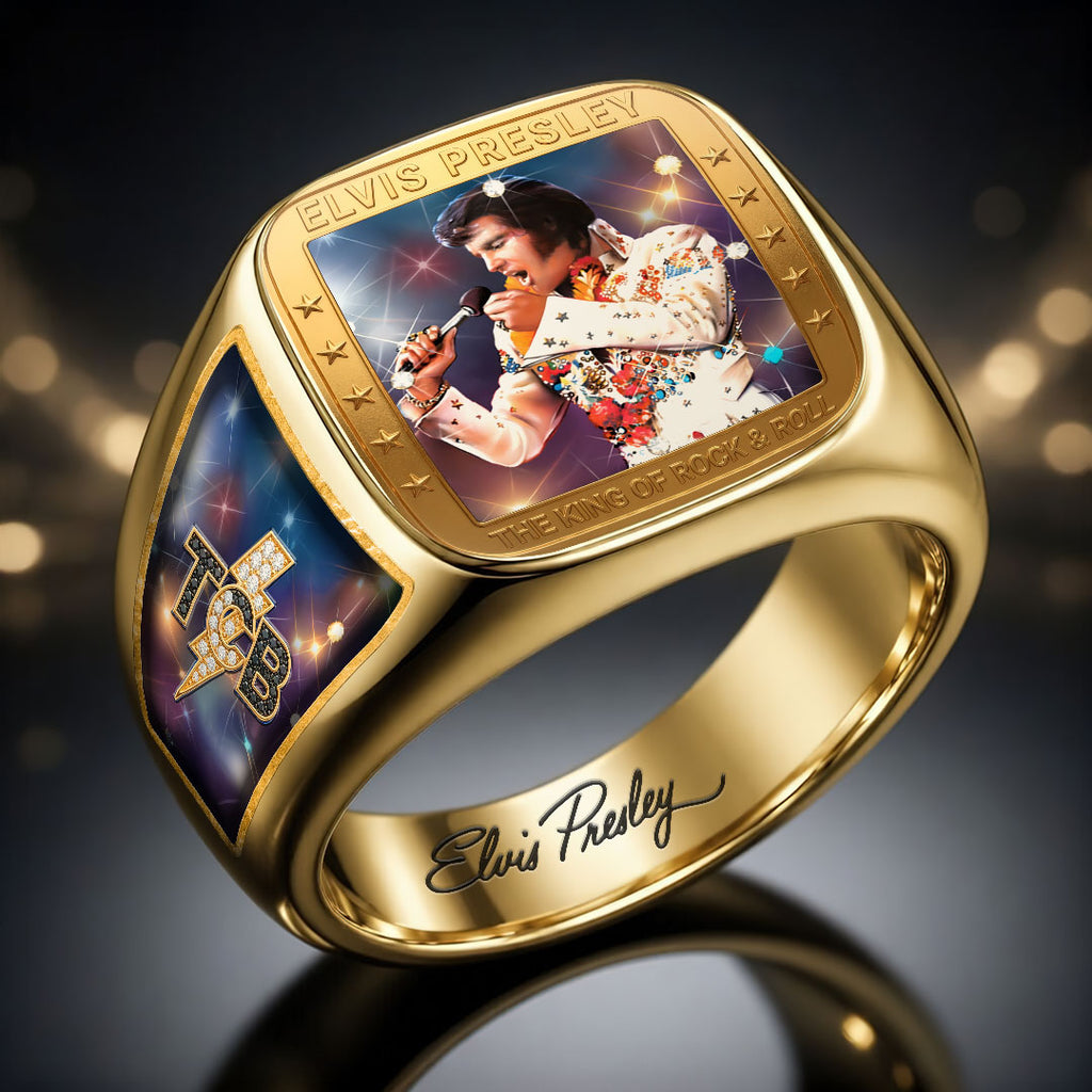 Elvis Presley 3D Engraved Ring – HOATT18841