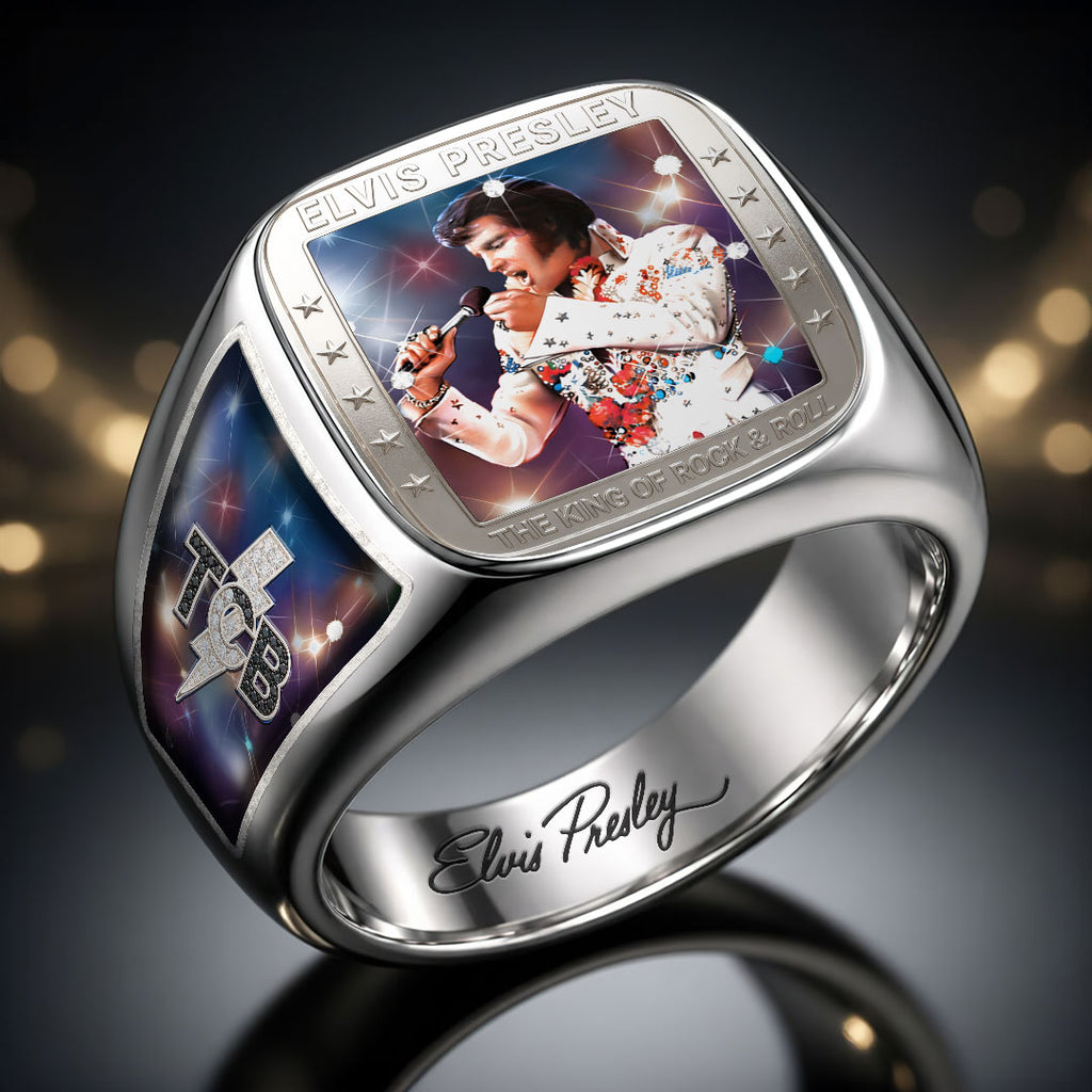 Elvis Presley 3D Engraved Ring – HOATT18841