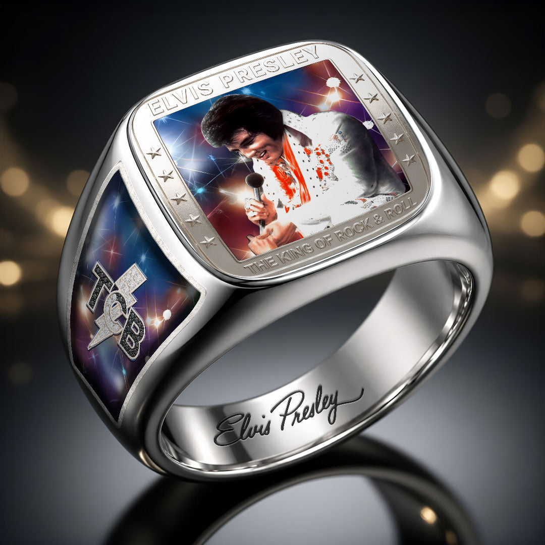 Elvis Presley 3D Engraved Ring – HOATT19097