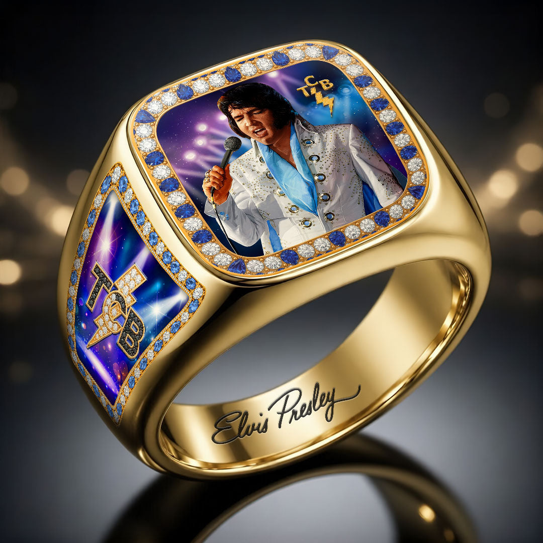 Elvis Presley 3D Engraved Ring – HOATT19098